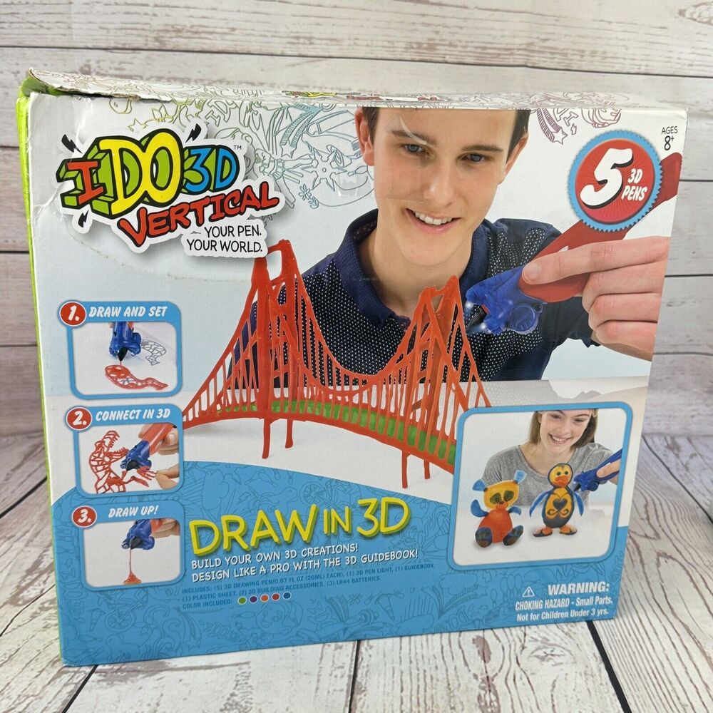 I Do 3D Vertical Pens Set Kids Art Drawing Air Surface Toys New